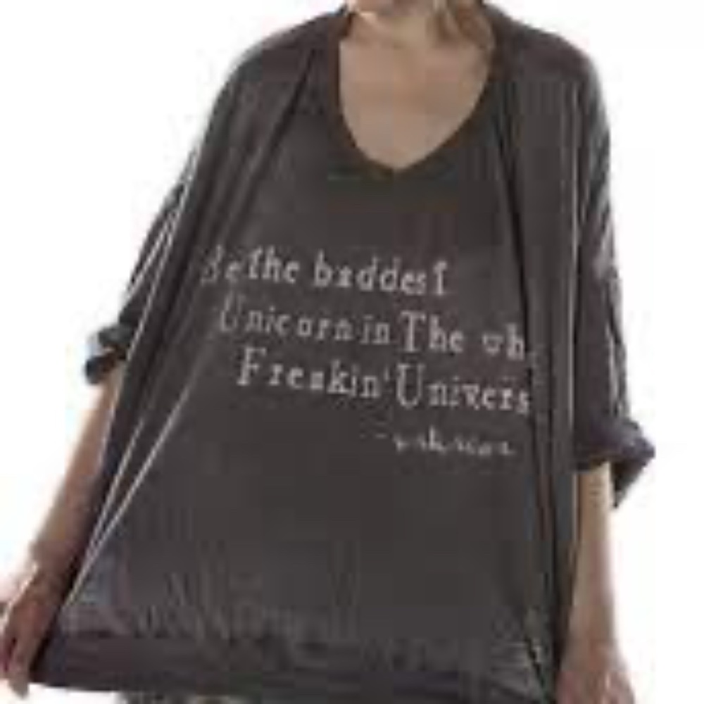 Magnolia Pearl "Baddest Unicorn" Cotton Jersey Oversized Hi Lo Francis T ~ OS